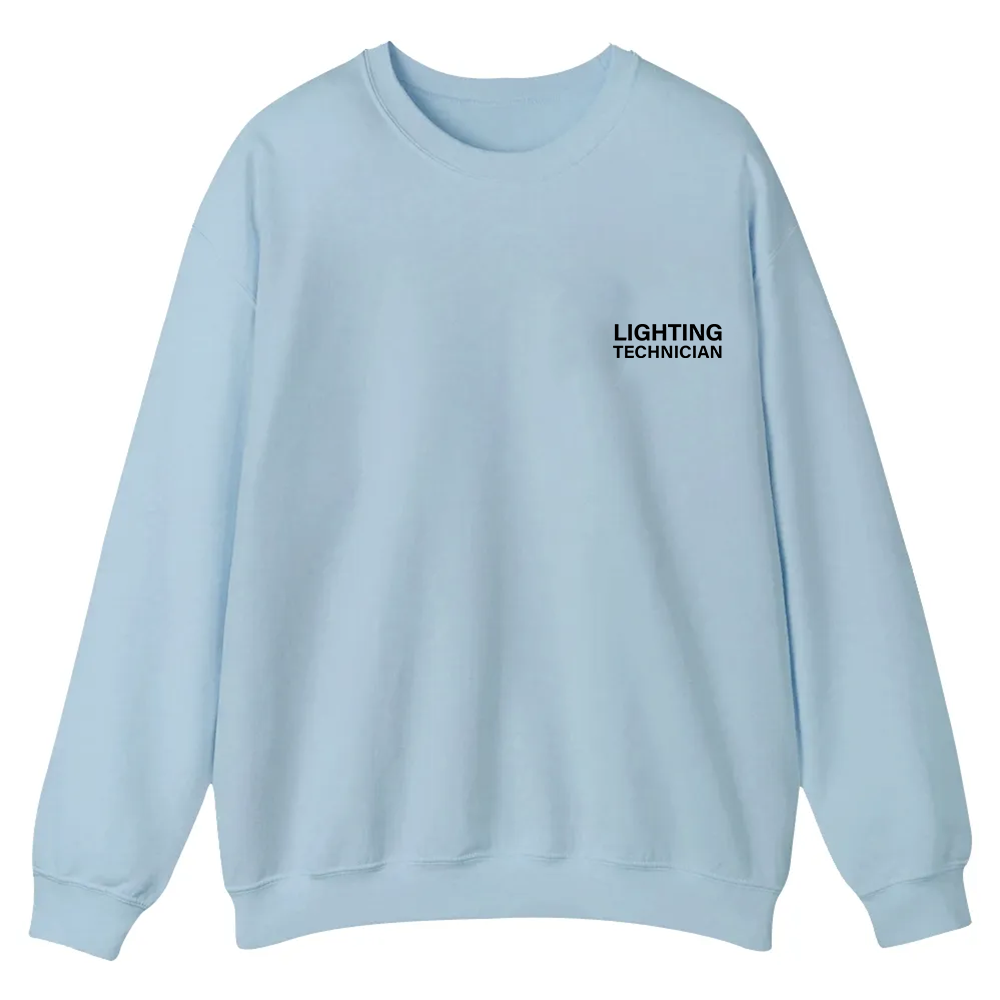 Lighting Technician Casual Crewneck Sweatshirt wearishow