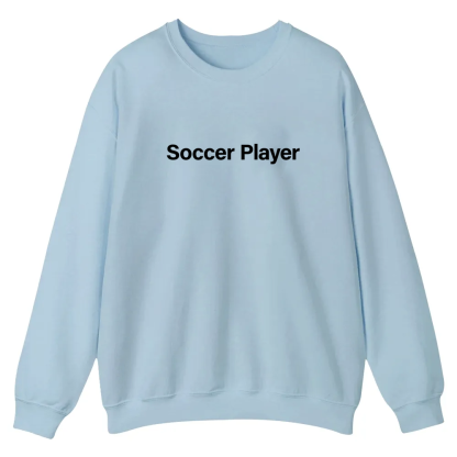 Soccer Player Casual Crewneck Sweatshirt wearishow