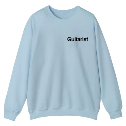 Guitarist Casual Crewneck Sweatshirt wearishow