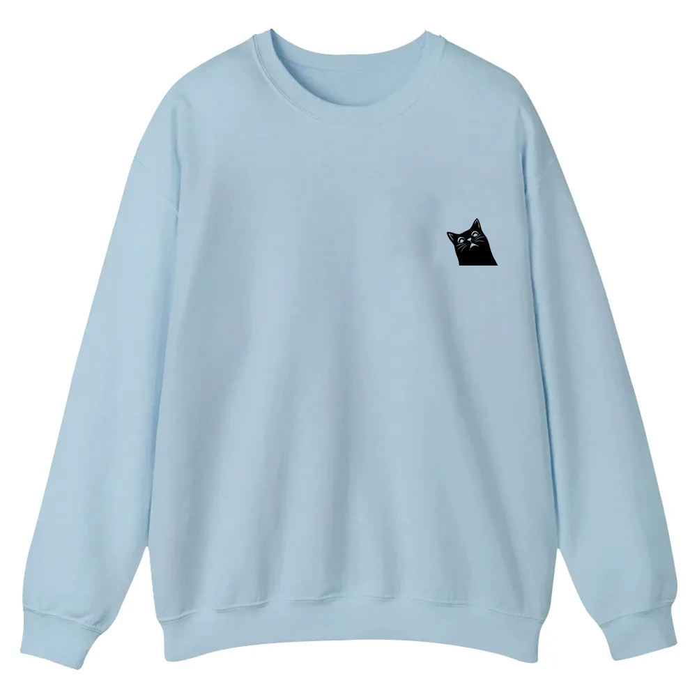 Cat Trick Customized Unisex Casual Crewneck Sweatshirt wearishow