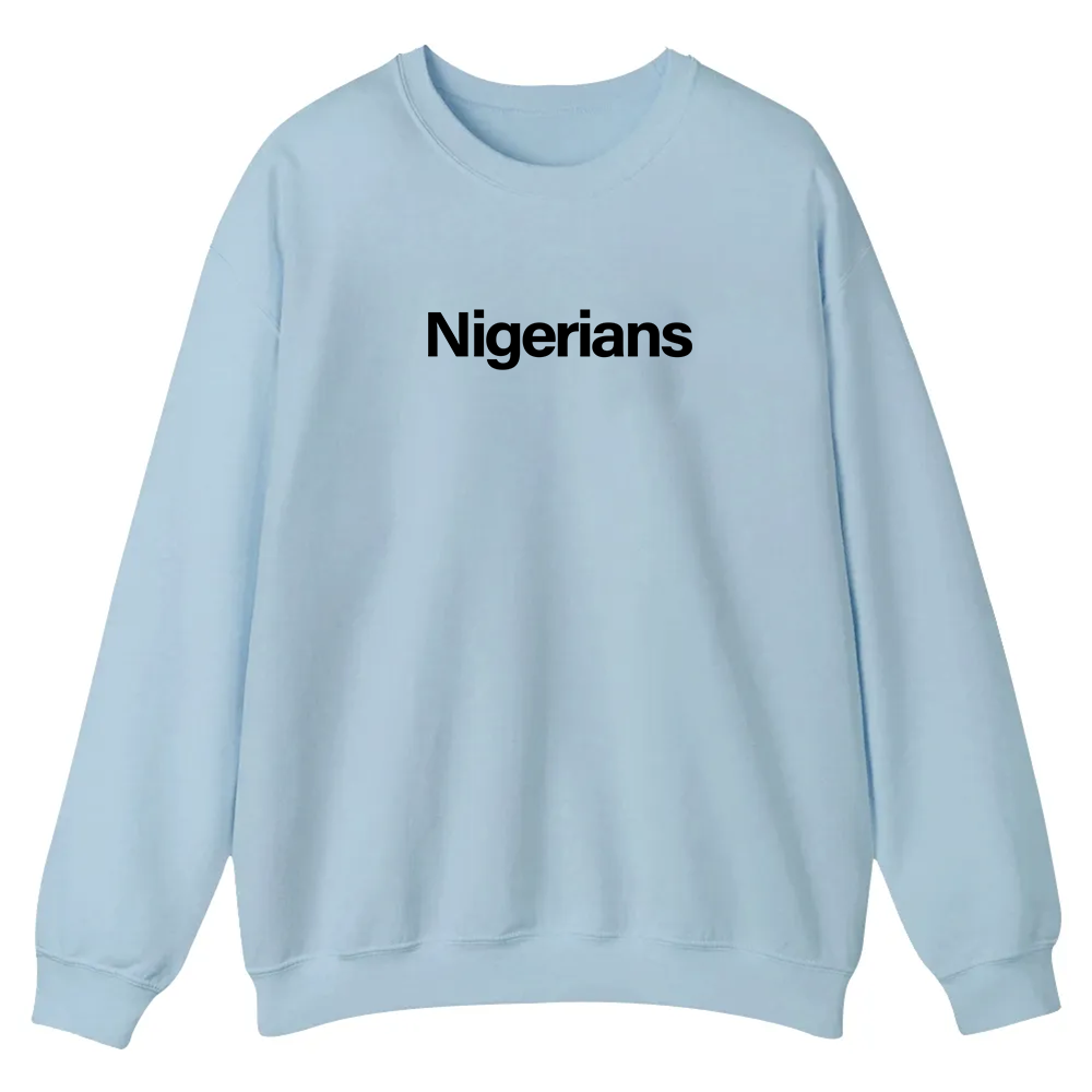 Nigerians Unisex Fit  Casual Crewneck Sweatshirt wearishow
