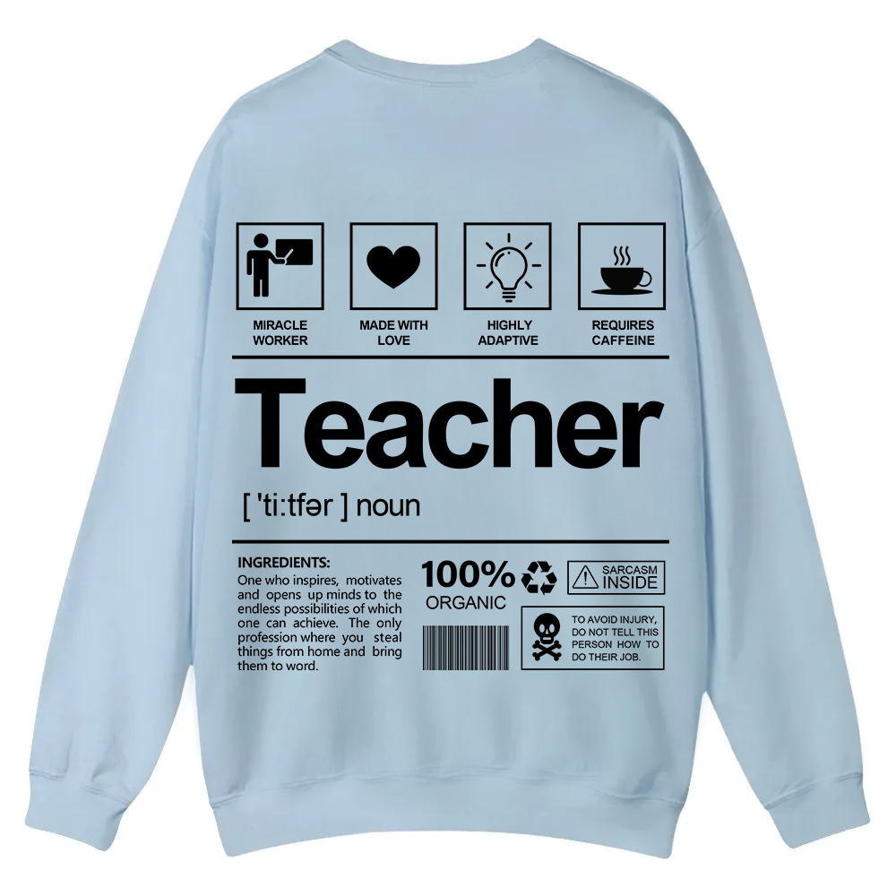 Teacher Casual Crewneck Sweatshirt wearishow