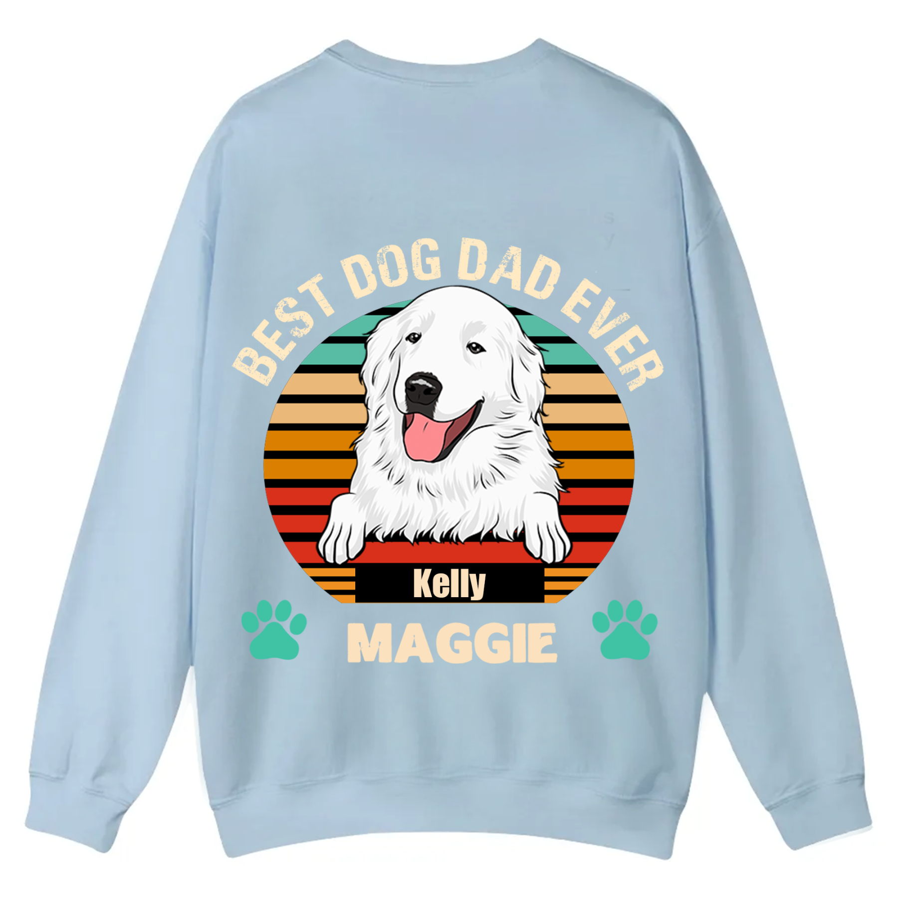 Best Dog Mom and Dad Ever - Personalized Custom Unisex Casual Crewneck Sweatshirt