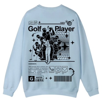 Golf Player Casual Crewneck Sweatshirt wearishow wearishow