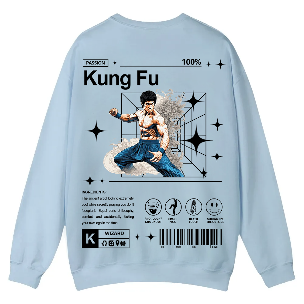 Kung Fu Casual Crewneck Sweatshirt wearishow wearishow