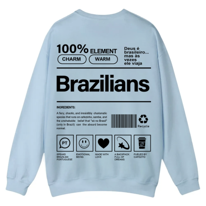 Brazilians Unisex Fit  Casual Crewneck Sweatshirt wearishow