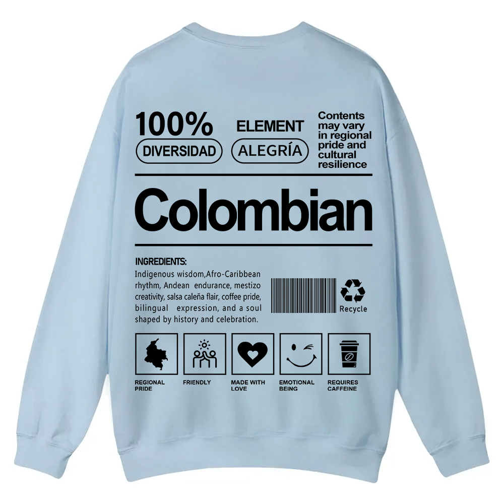 Colombian Unisex Fit  Casual Crewneck Sweatshirt wearishow