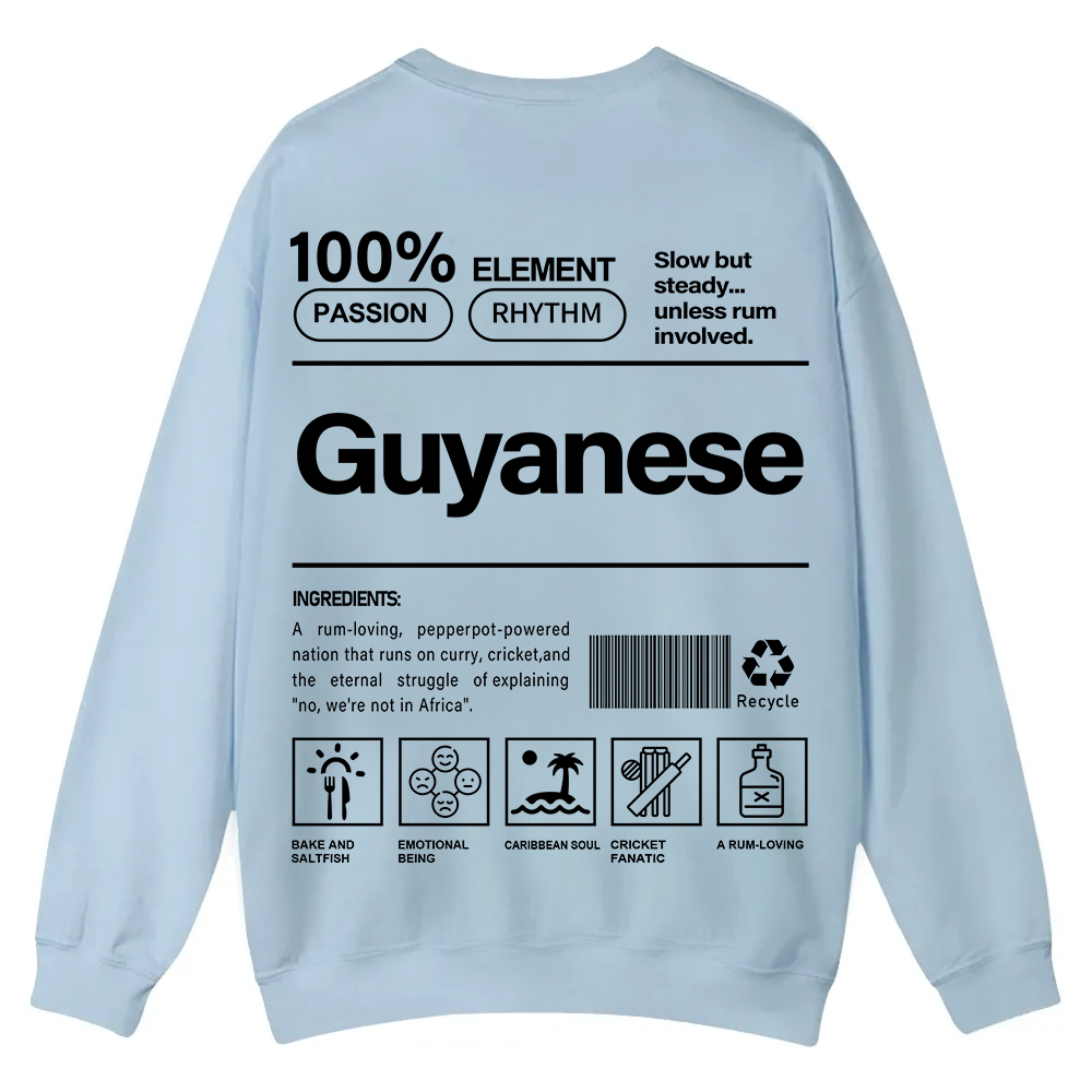 Guyanese Unisex Fit  Casual Crewneck Sweatshirt wearishow