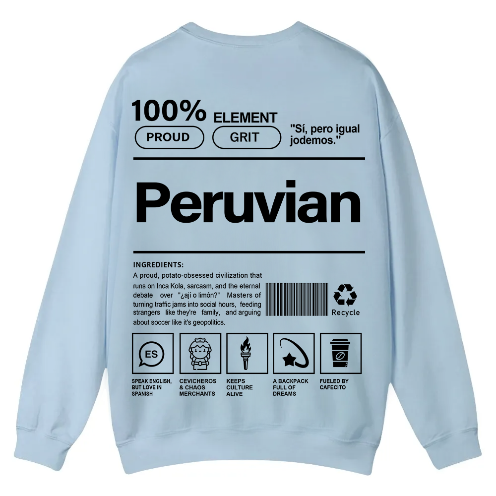 Peruvian Unisex Fit  Casual Crewneck Sweatshirt wearishow
