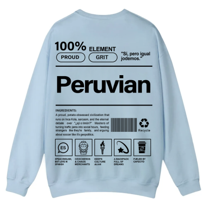 Peruvian Unisex Fit  Casual Crewneck Sweatshirt wearishow