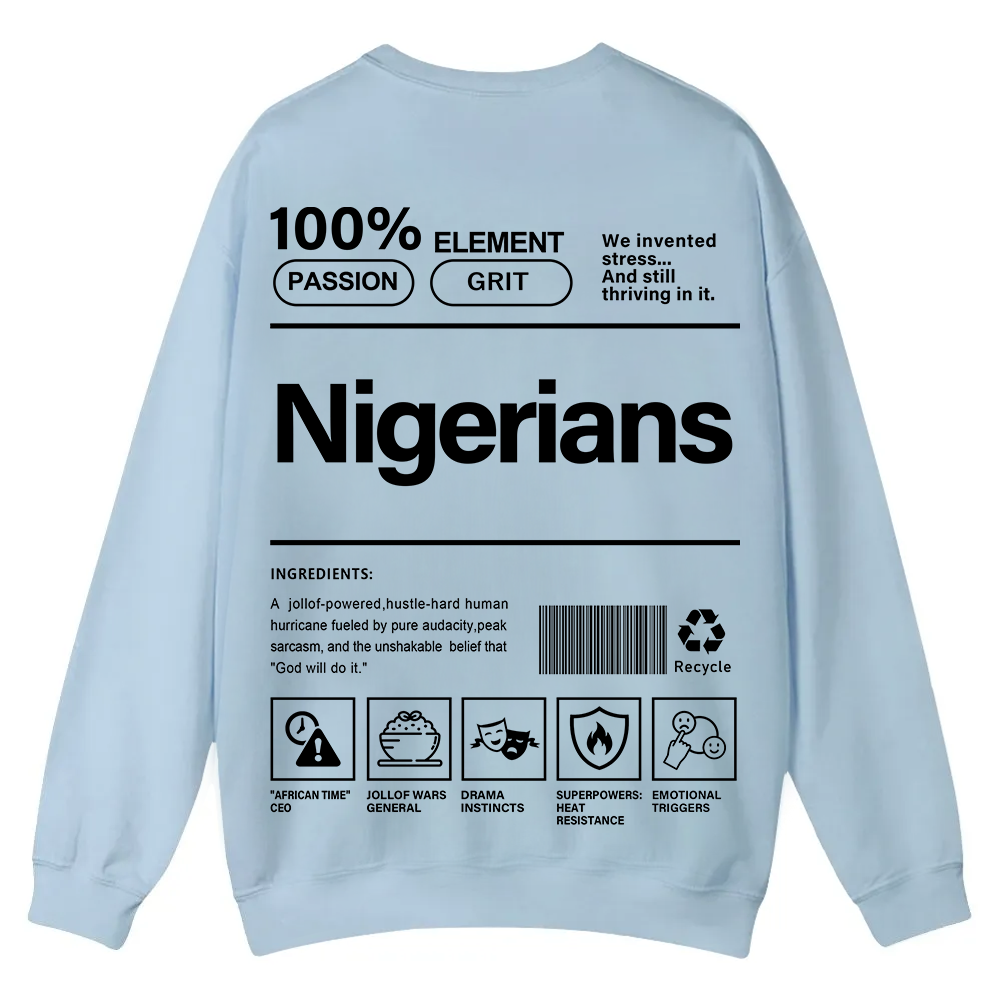 Nigerians Unisex Fit  Casual Crewneck Sweatshirt wearishow