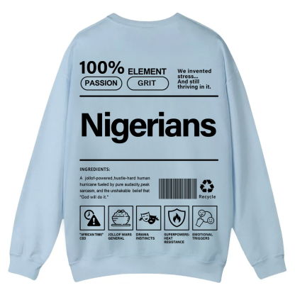 Nigerians Unisex Fit  Casual Crewneck Sweatshirt wearishow