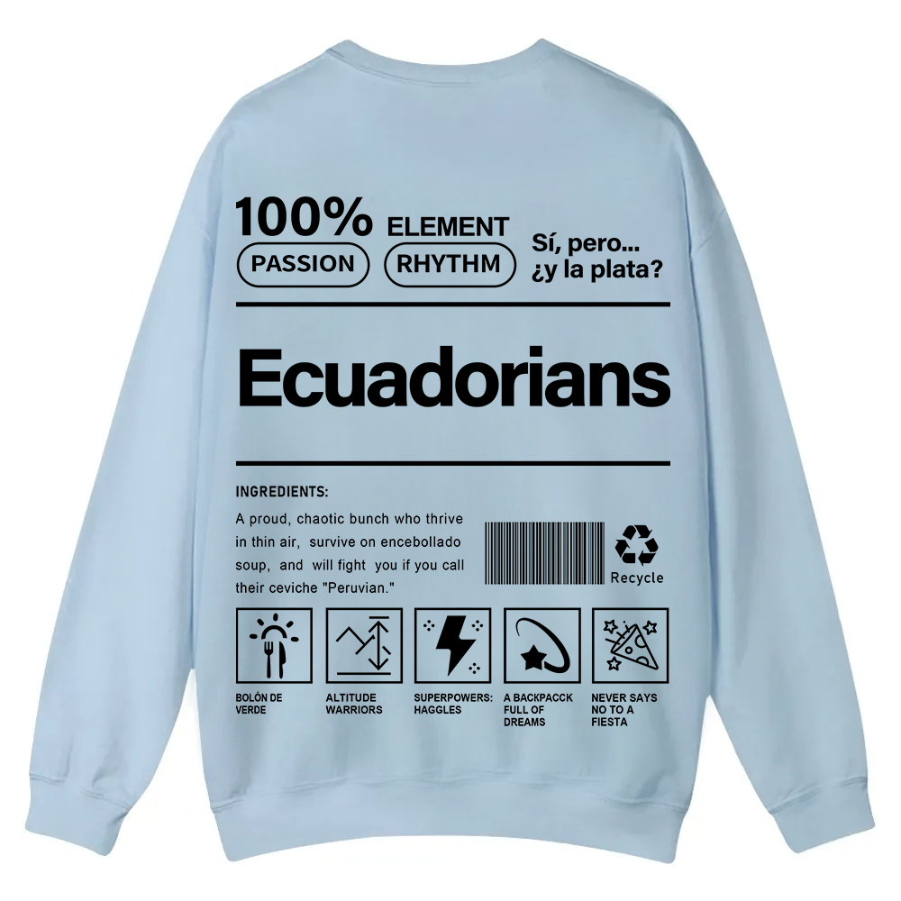 Ecuadorians Unisex Fit  Casual Crewneck Sweatshirt wearishow