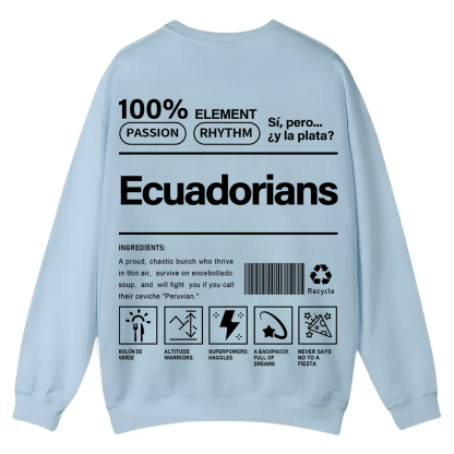Ecuadorians Unisex Fit  Casual Crewneck Sweatshirt wearishow