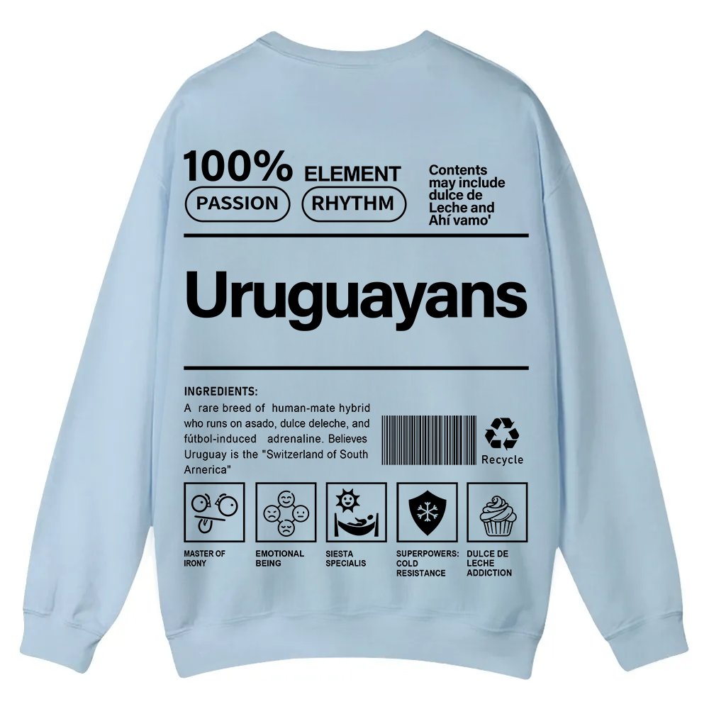 Uruguayans Unisex Fit  Casual Crewneck Sweatshirt wearishow
