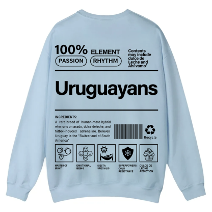 Uruguayans Unisex Fit  Casual Crewneck Sweatshirt wearishow