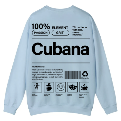 Cubana Unisex Fit  Casual Crewneck Sweatshirt wearishow