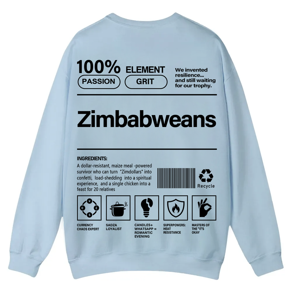 Zimbabweans Unisex Fit  Casual Crewneck Sweatshirt wearishow