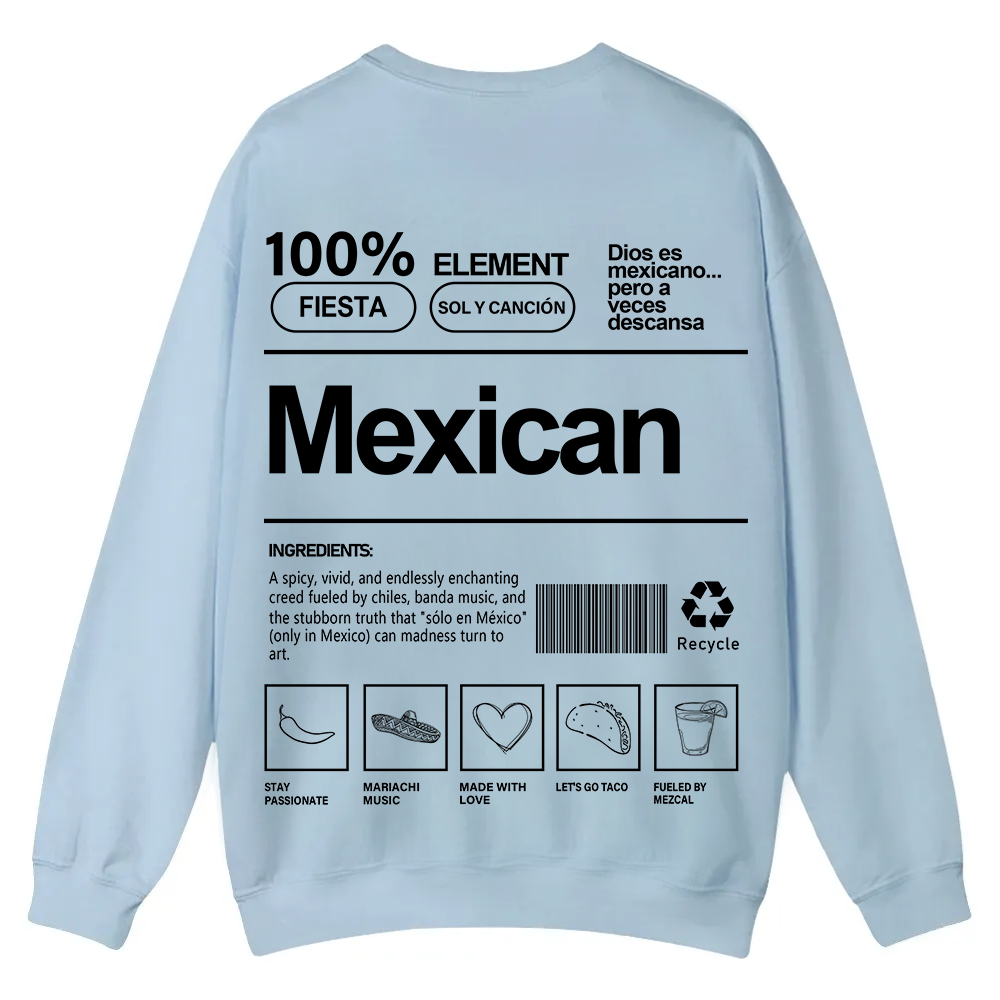 Mexican Unisex Fit  Casual Crewneck Sweatshirt wearishow