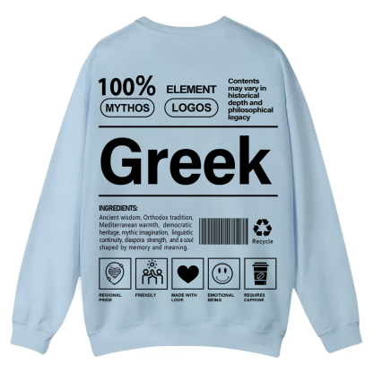Greek Unisex Fit  Casual Crewneck Sweatshirt wearishow