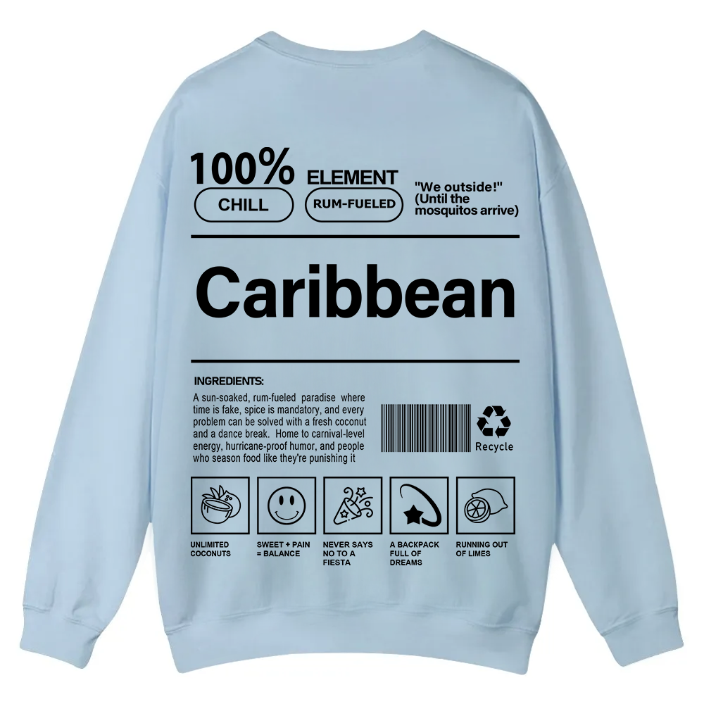 Caribbean Unisex Fit  Casual Crewneck Sweatshirt wearishow