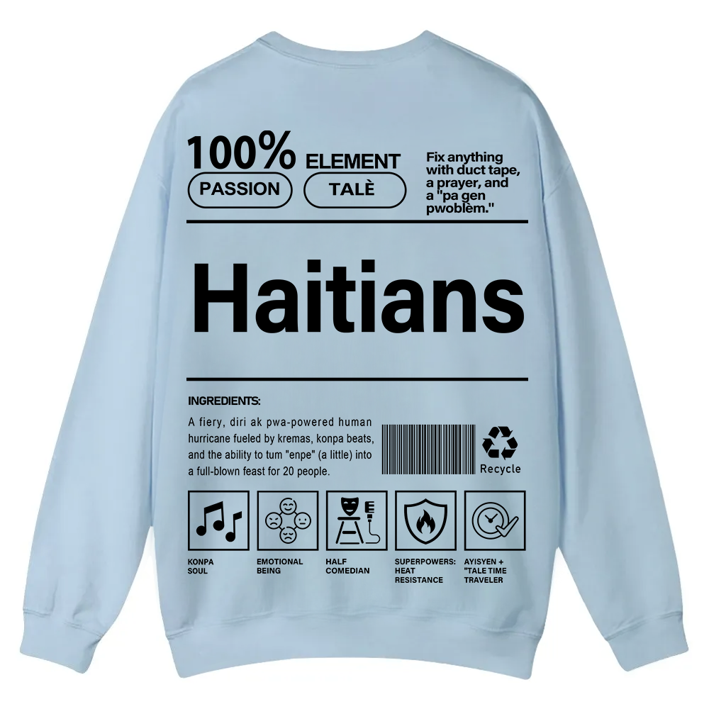 Haitians Unisex Fit  Casual Crewneck Sweatshirt wearishow