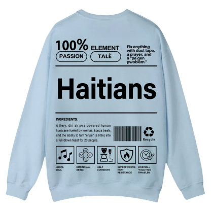 Haitians Unisex Fit  Casual Crewneck Sweatshirt wearishow