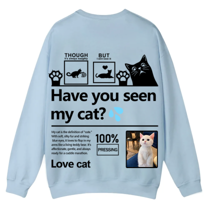 Cat Trick Customized Unisex Casual Crewneck Sweatshirt wearishow
