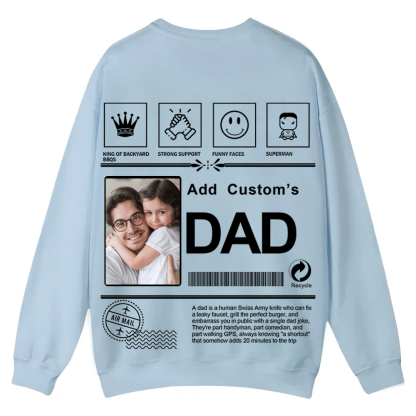 DAD Custom Casual Crewneck Sweatshirt wearishow