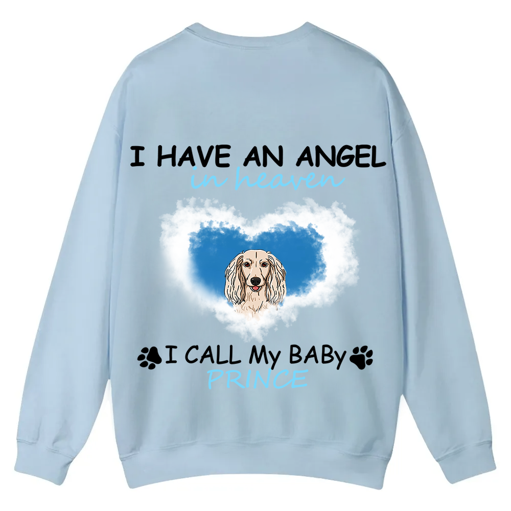 Have An Angel In Heaven - Personalized Custom Unisex Casual Crewneck Sweatshirt wearishow