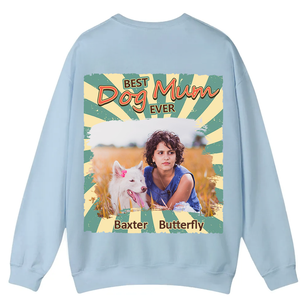 Retro Funny Dog Shirt Photo - Personalized Custom Unisex Casual Crewneck Sweatshirt wearishow