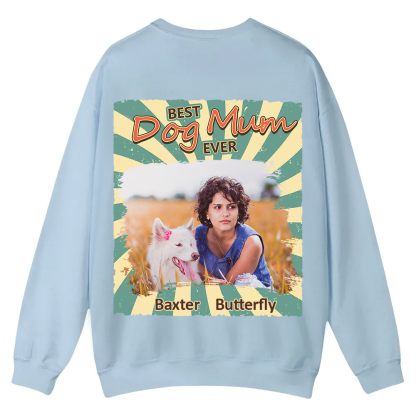 Retro Funny Dog Shirt Photo - Personalized Custom Unisex Casual Crewneck Sweatshirt wearishow