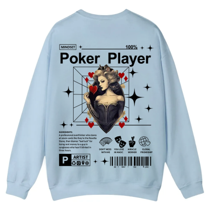 Poker Player Casual Crewneck Sweatshirt wearishow