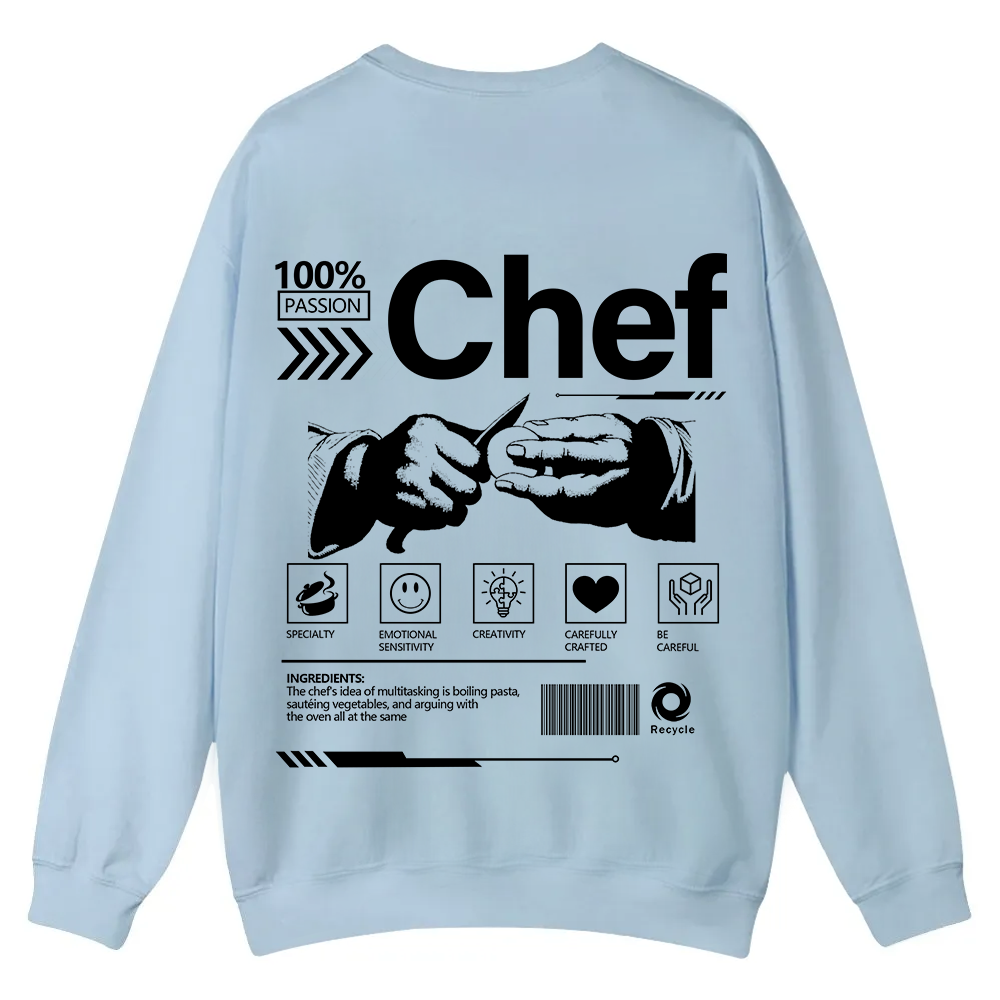 Chef Casual Crewneck Sweatshirt wearishow