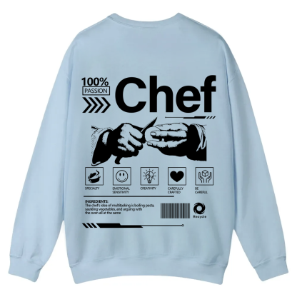 Chef Casual Crewneck Sweatshirt wearishow