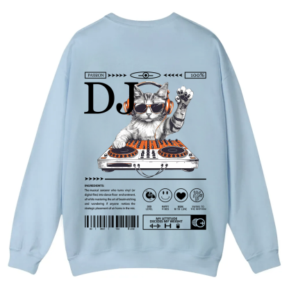 DJ Casual Crewneck Sweatshirt wearishow