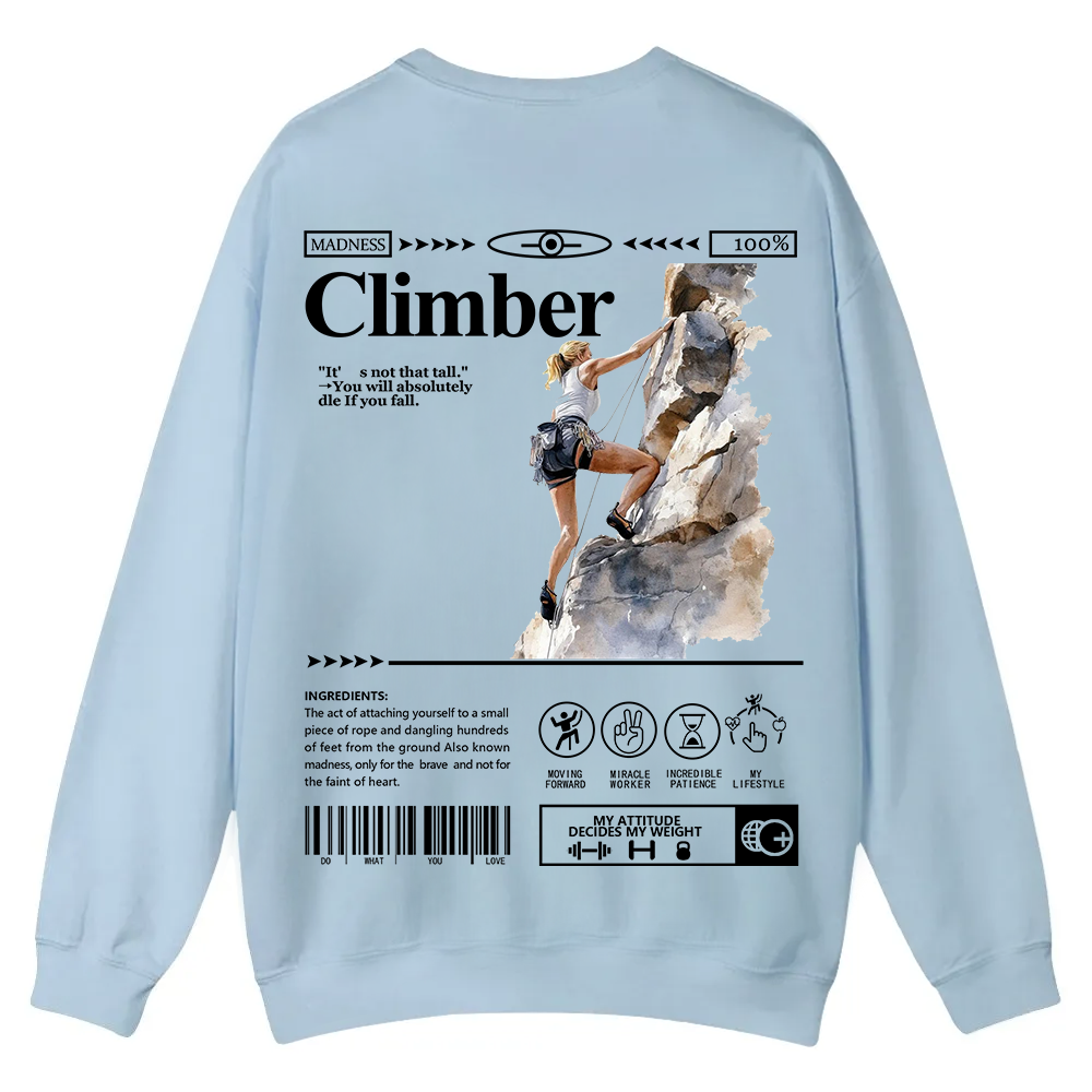 Climber Casual Crewneck Sweatshirt wearishow