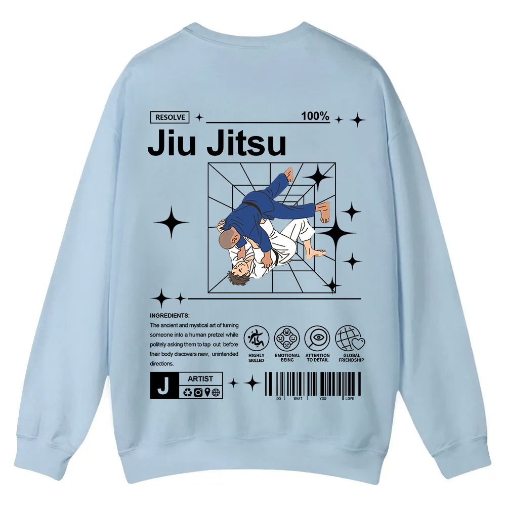 Jiu Jitsu Casual Crewneck Sweatshirt wearishow