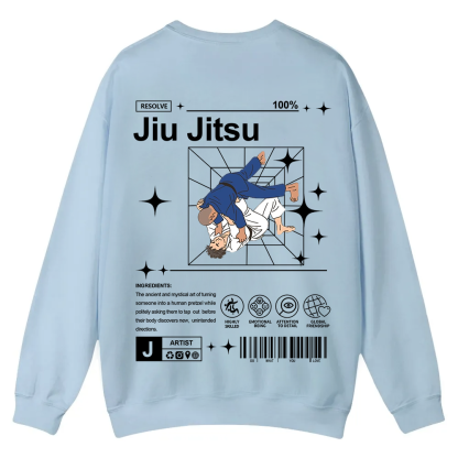 Jiu Jitsu Casual Crewneck Sweatshirt wearishow