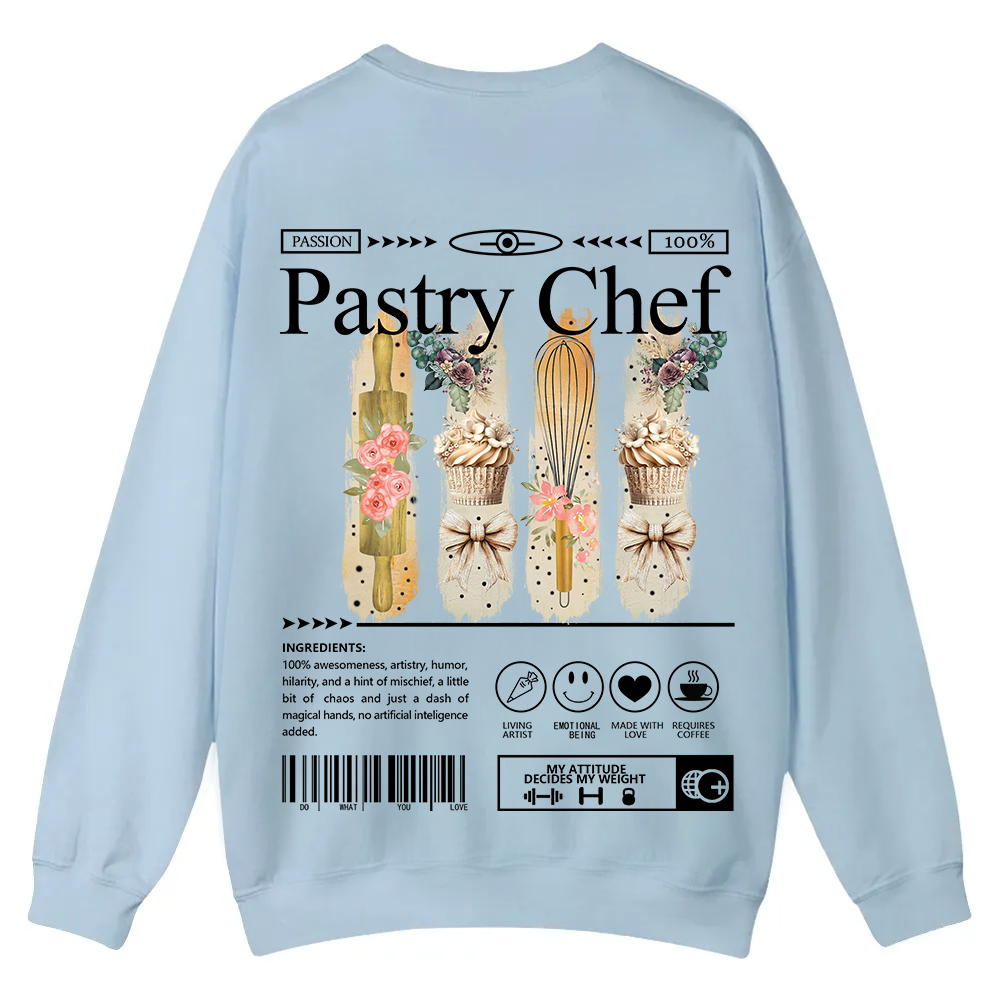 Pastry Chef Casual Crewneck Sweatshirt wearishow