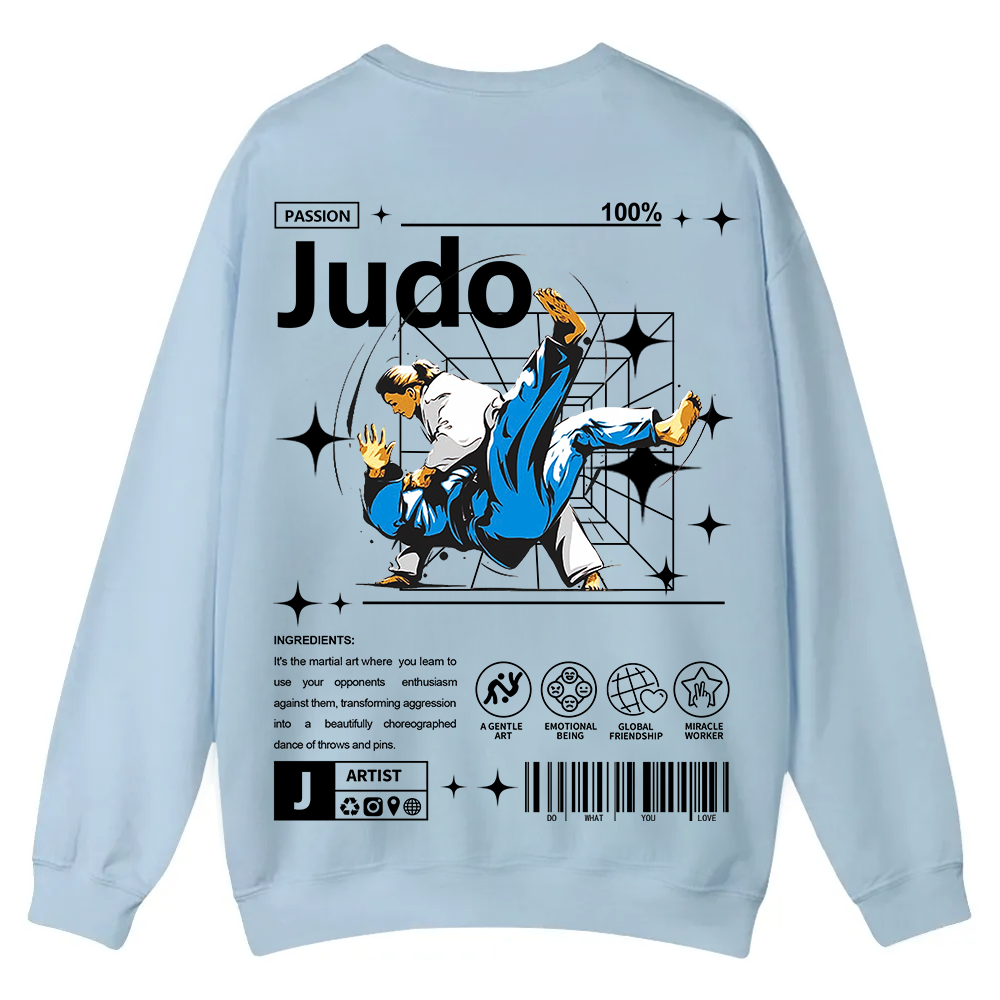 Judo Casual Crewneck Sweatshirt wearishow
