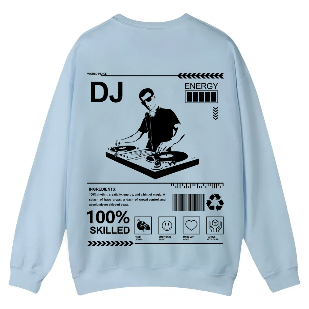 DJ Casual Crewneck Sweatshirt wearishow