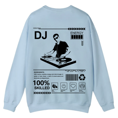 DJ Casual Crewneck Sweatshirt wearishow