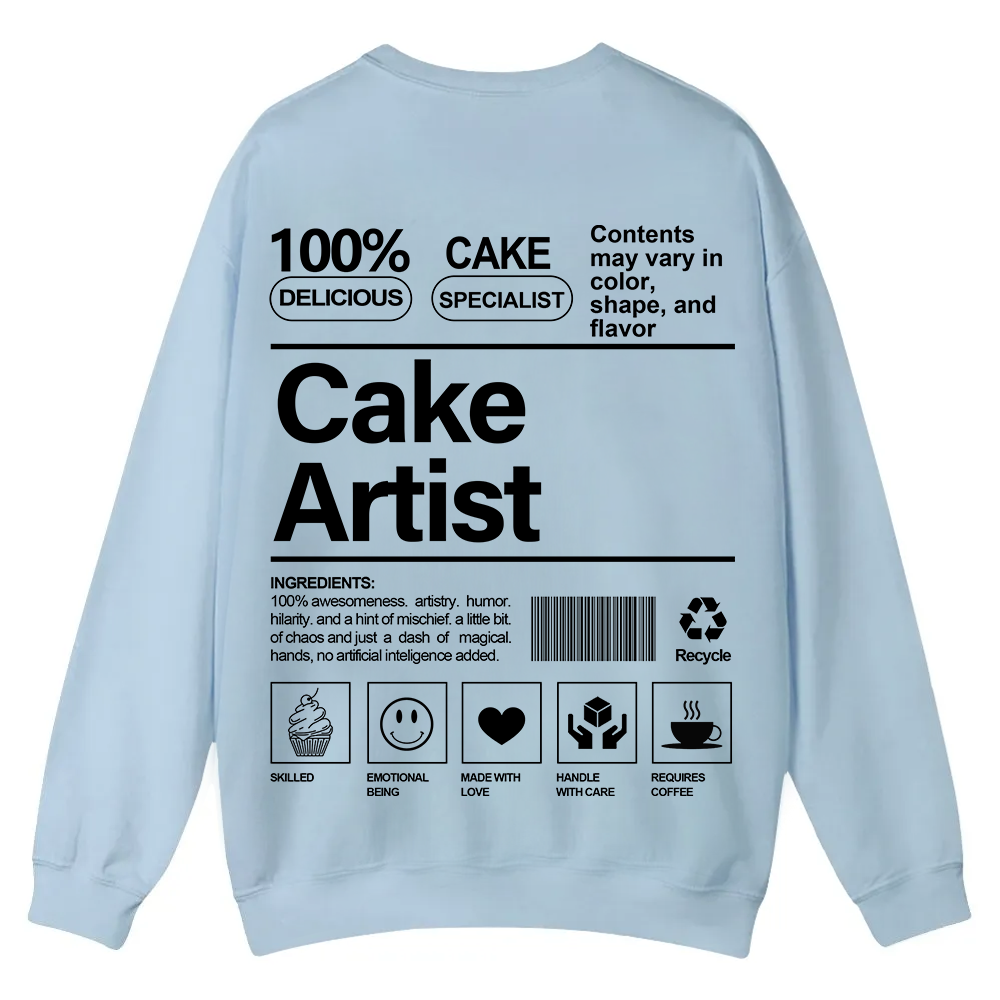 Cake Artist Casual Crewneck Sweatshirt wearishow