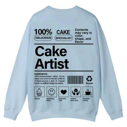 Cake Artist Casual Crewneck Sweatshirt wearishow
