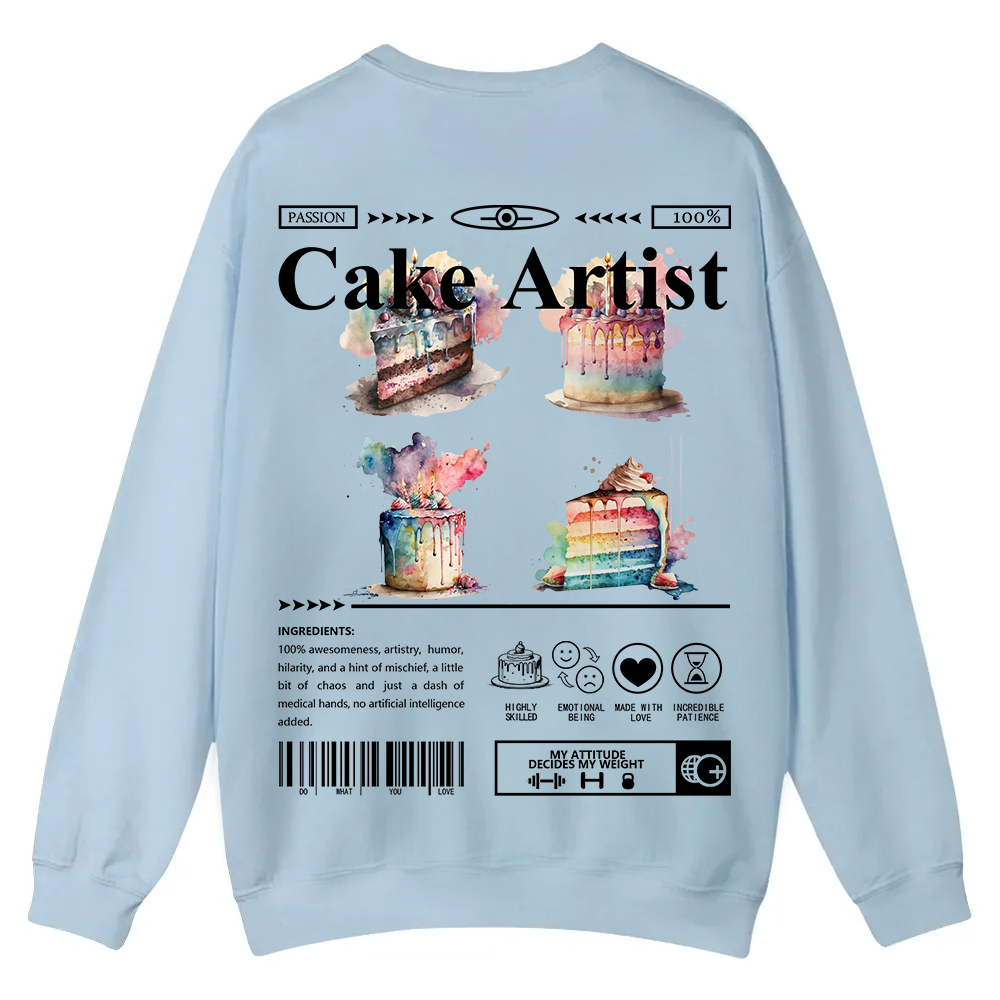 Cake Artist Casual Crewneck Sweatshirt wearishow