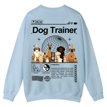 Dog Trainer Casual Crewneck Sweatshirt wearishow