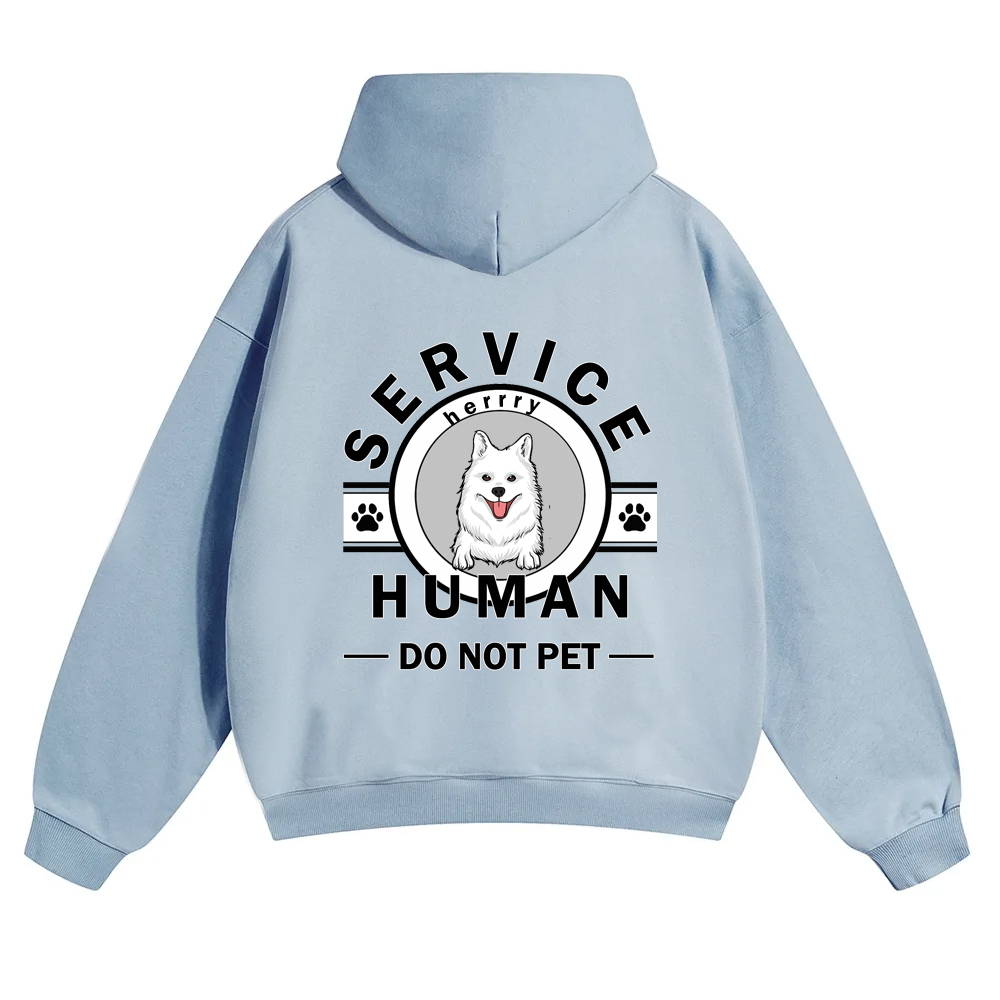 Wearishow Service Human, Do Not Pet - Personalized Custom Hoodie 