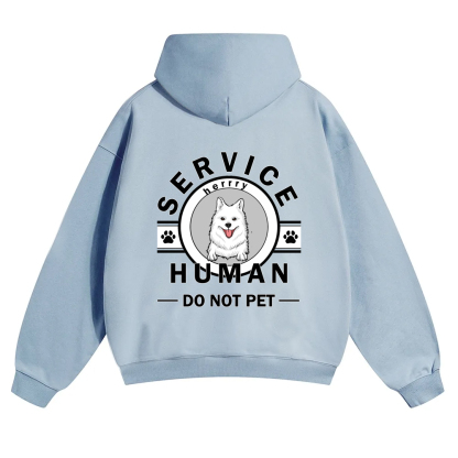 Wearishow Service Human, Do Not Pet - Personalized Custom Hoodie 