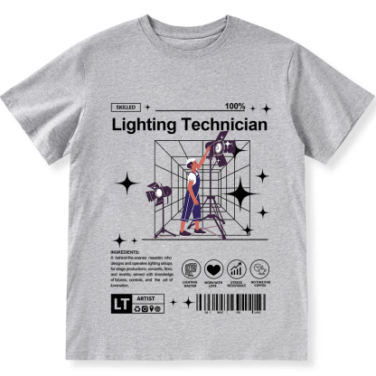 Lighting Technician Unisex Fit Cotton T-Shirt wearishow